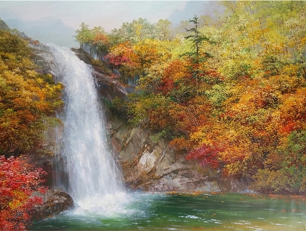 沈阳姜恩珠（功勋艺术家）《金刚山的秋天》165x110